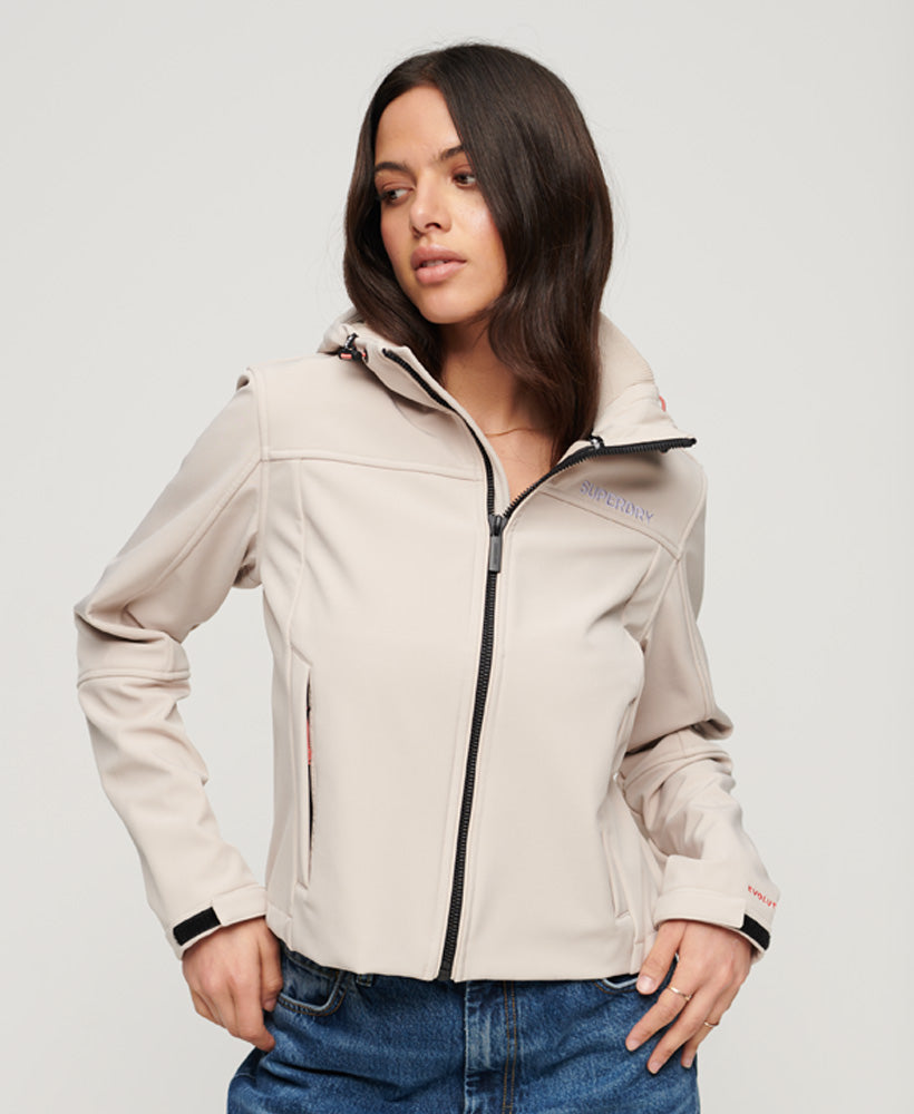 Hooded Soft Shell Trekker Jacket - Chateau Grey - Superdry Singapore