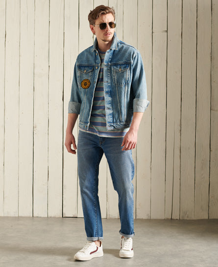 Easy Western Trucker Jacket - Blue Vintage - Superdry - Men Jackets ...