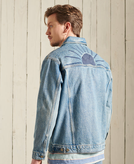 Easy Western Trucker Jacket - Blue Vintage - Superdry - Men Jackets ...