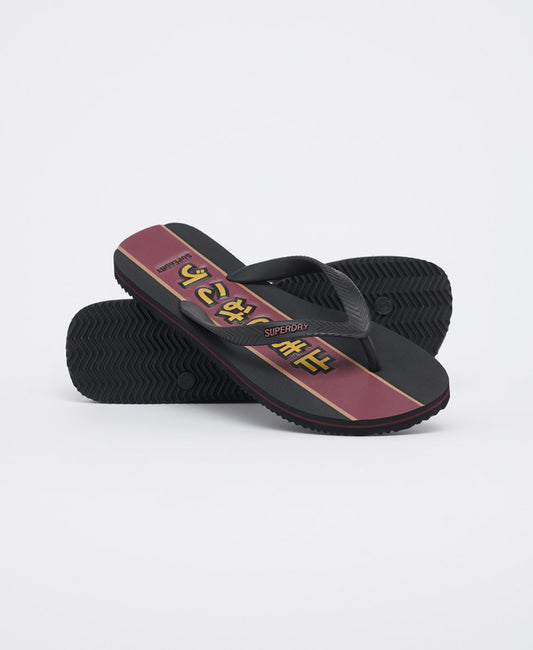 Men Muay Thai Sleek Flip Flop - Black - Superdry Singapore