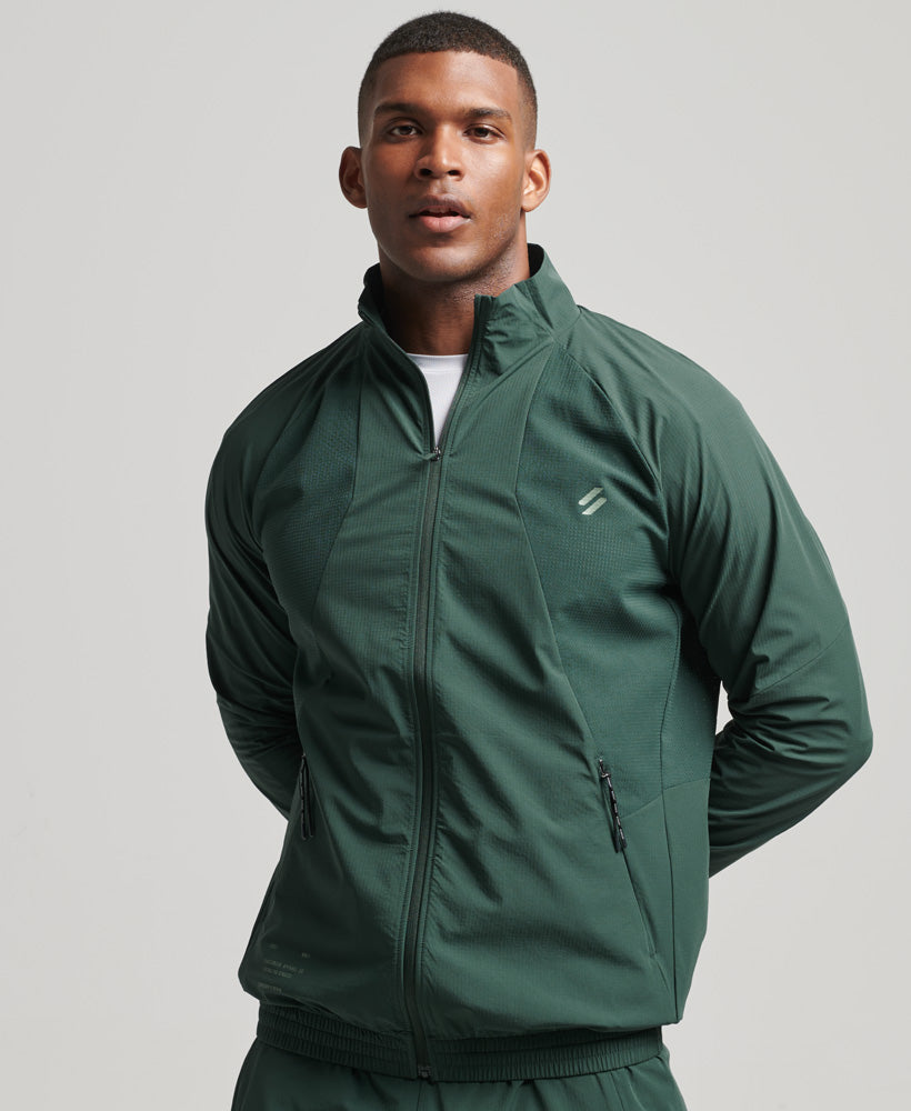 Stretch Woven Track Top - Eagle Green - Superdry - Men Jackets ...