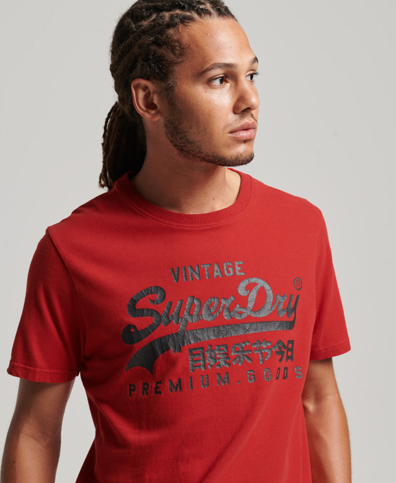 Vintage Logo Heritage T-Shirt Superdry - Risk – Men - Red - Singapore Superdry Tops