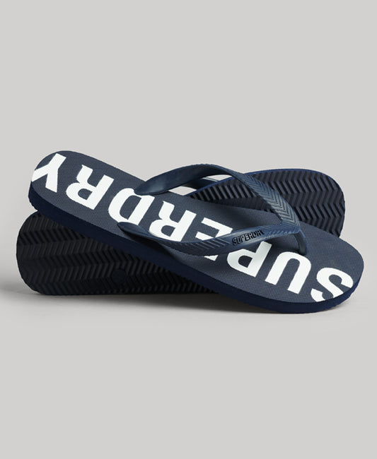 Men Code Core Sport Flip Flops - Eclipse Navy/Optic - Superdry Singapore