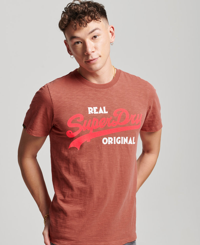 - Overdyed Singapore Tops Superdry Ketchup - Superdry Men – - Logo Real T-Shirt Original Vintage