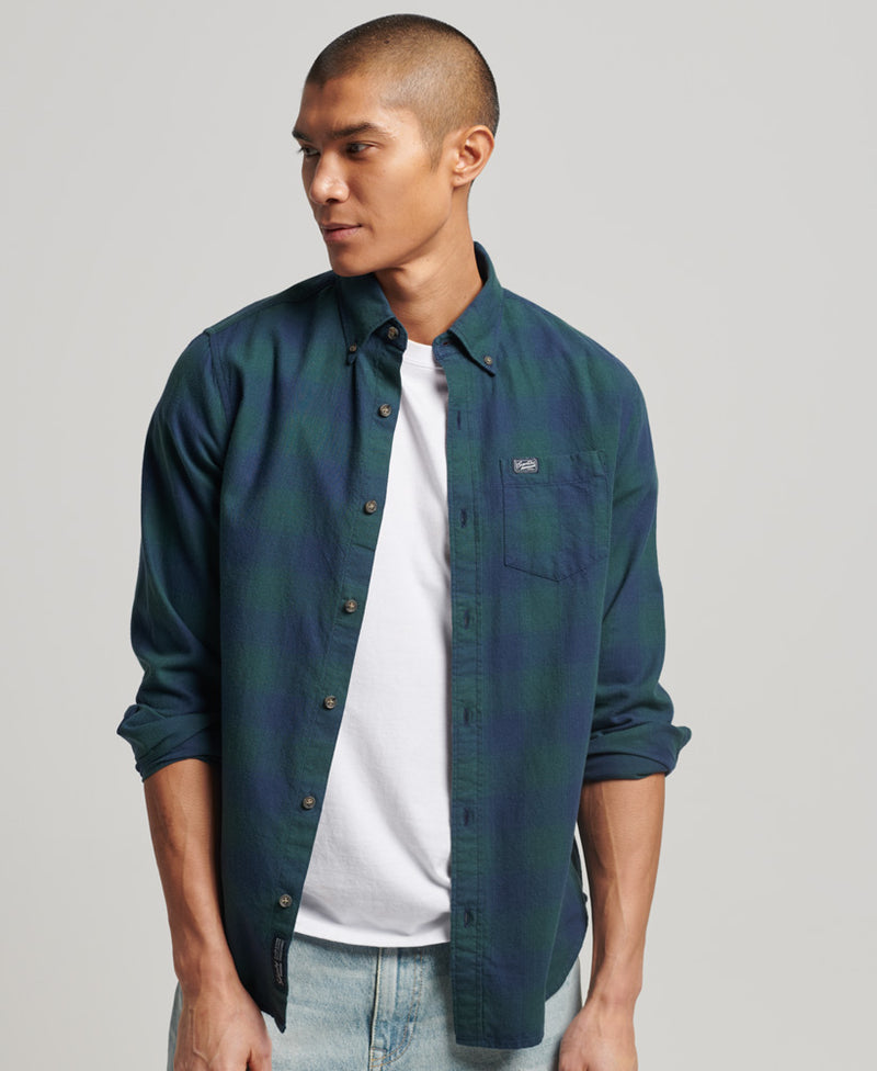 Vintage Check Shirt - Blackwatch Ombre – Superdry Singapore