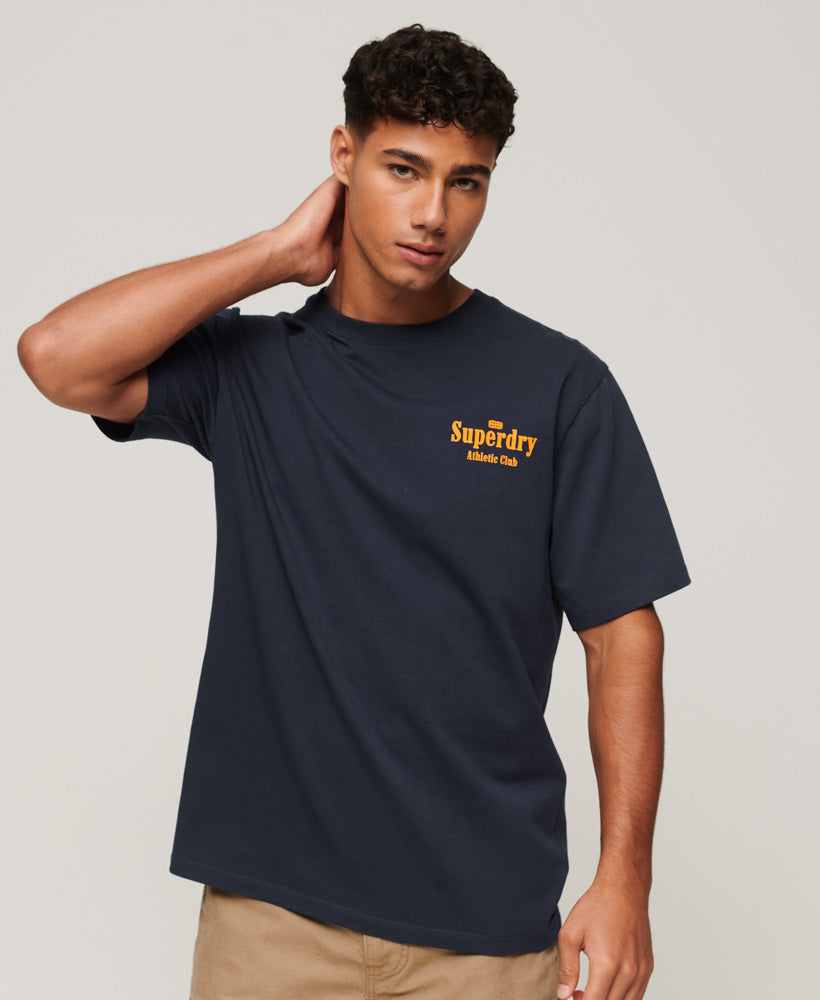 Athletic Club Graphic T-Shirt - Rich Navy - Superdry - Men Tops