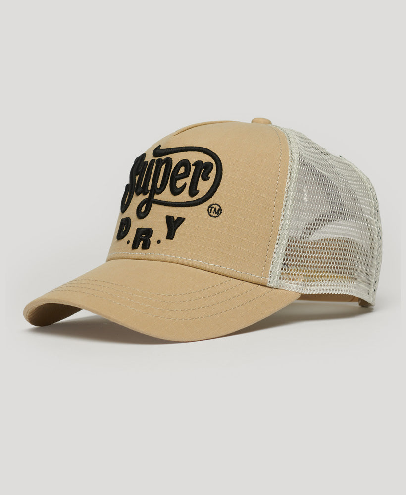 Dirt Road Trucker Cap - Sandstone Brown - Superdry Singapore