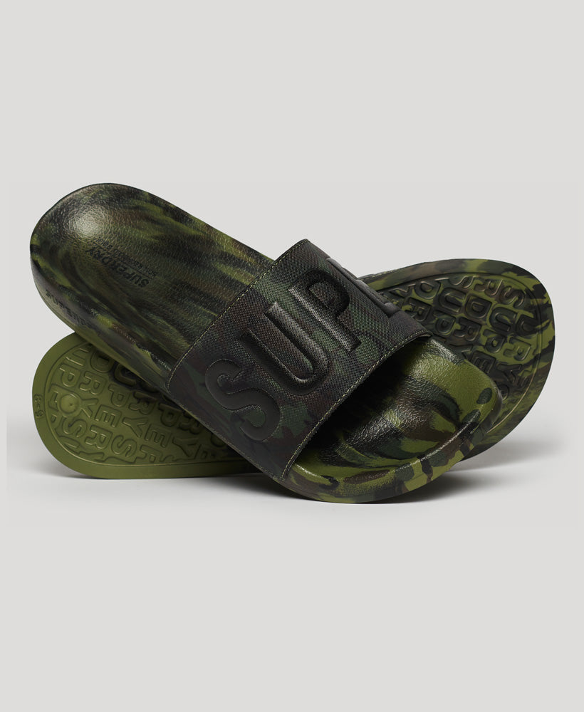 Vegan Camo Pool Sliders - Nathan Camo - Superdry Singapore