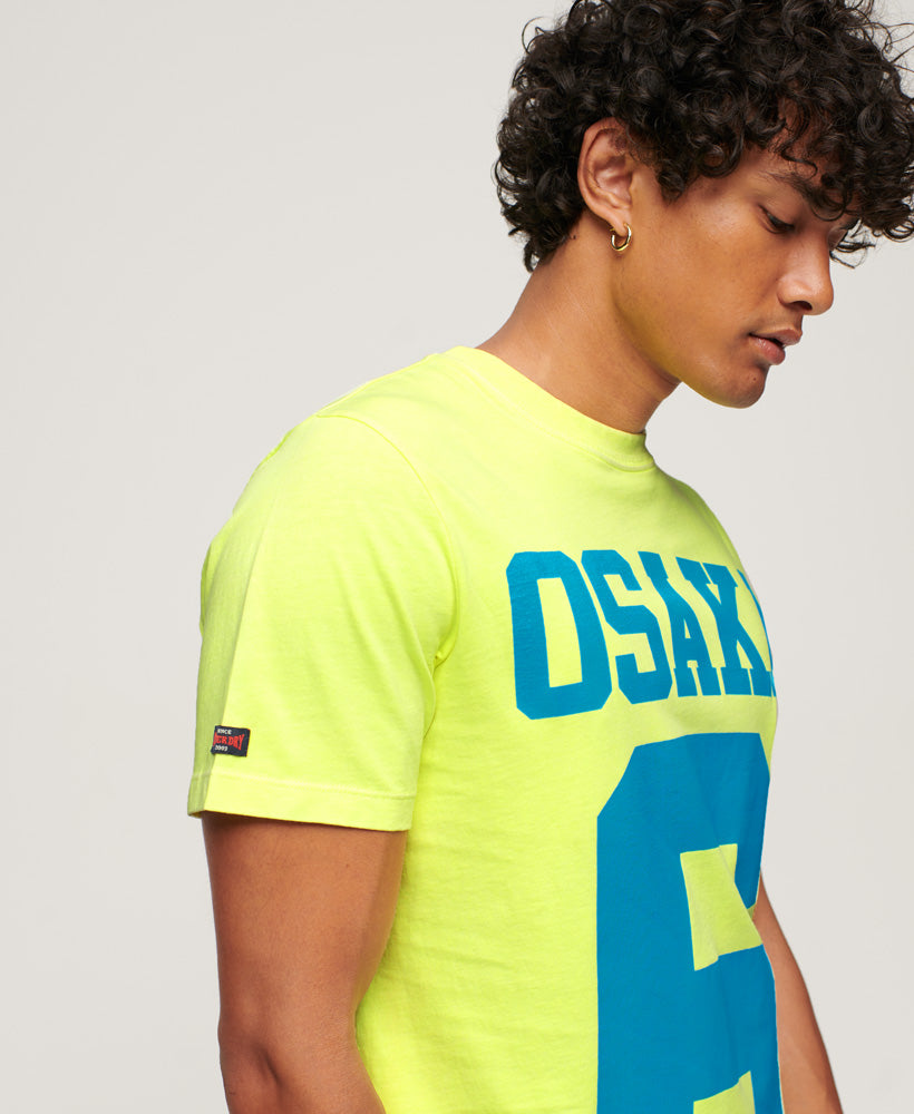 Osaka Neon Graphic T-Shirt - Fluro Lime - Superdry Singapore