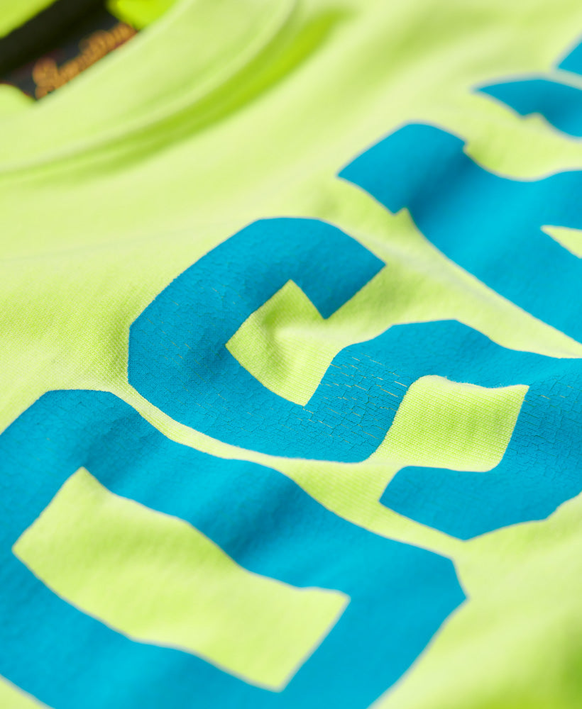 Osaka Neon Graphic T-Shirt - Fluro Lime - Superdry Singapore