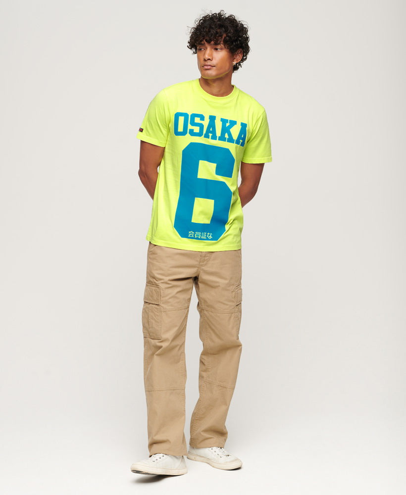 Osaka Neon Graphic T-Shirt - Fluro Lime - Superdry Singapore