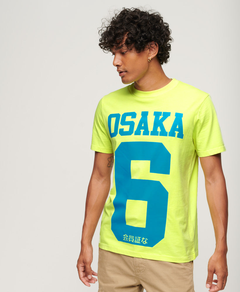 Osaka Neon Graphic T-Shirt - Fluro Lime - Superdry Singapore