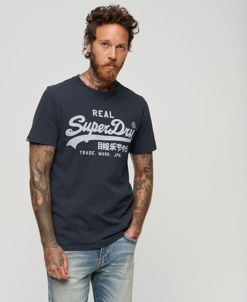 Vintage Logo T Shirt  Eclipse Navy – Superdry