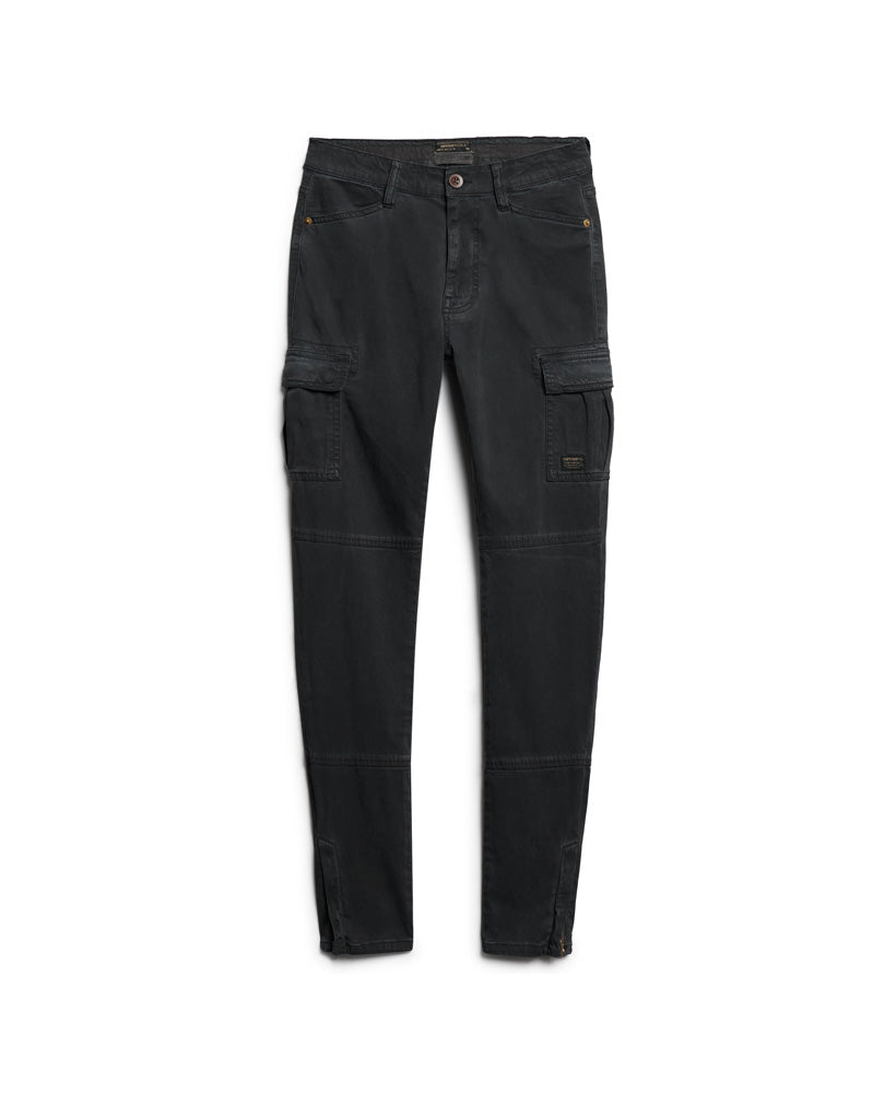 Skinny Fit Cargo Pants - Washed Black - Superdry Singapore