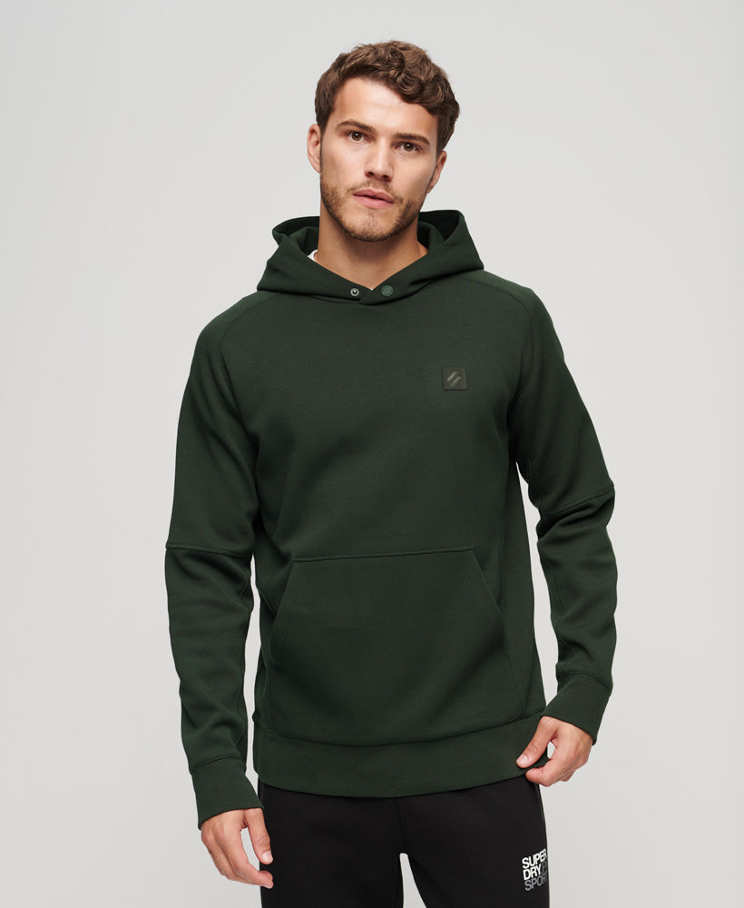 Tech Relaxed Hoodie - Academy Dark Green - Superdry - Men Jackets ...