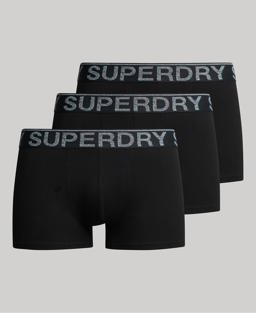 Organic Cotton Trunk Triple Pack - Black - Superdry Singapore