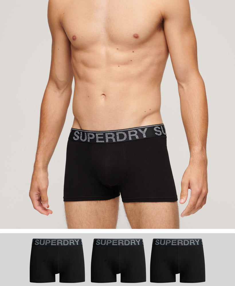 Organic Cotton Trunk Triple Pack - Black - Superdry Singapore