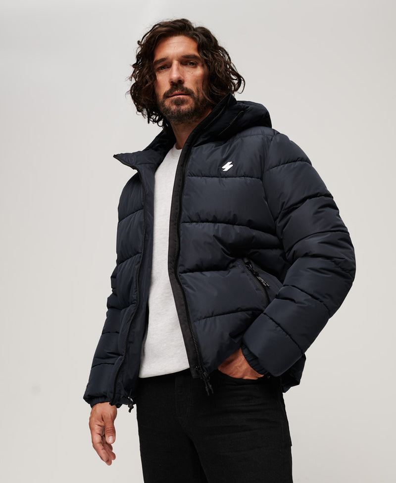 Puffer hood jacket sale