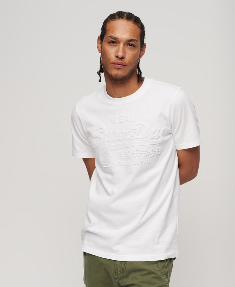Embossed Vintage Logo T Shirt Optic